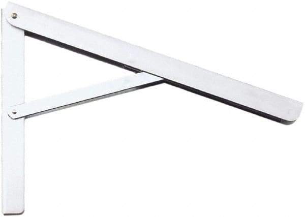 Knape & Vogt - 750 Lb Capacity, Anachrome Steel Coated, Adjustable L Bracket - 12" Long, 10" High, 7" Wide - USA Tool & Supply