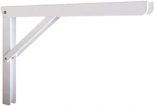 Knape & Vogt - 750 Lb Capacity, Epoxy Coated, Adjustable L Bracket - 16" Long, 10" High, 9" Wide - USA Tool & Supply