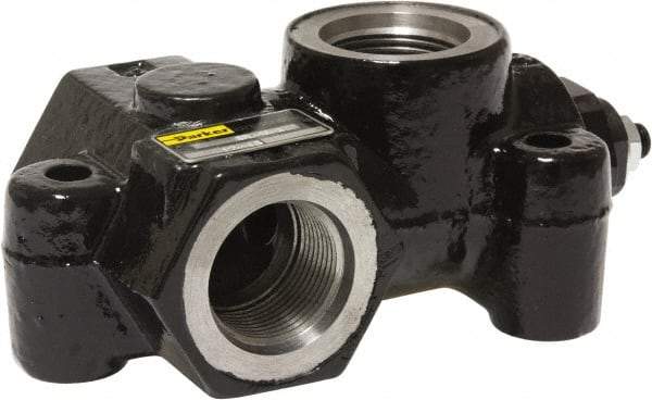 Parker - 60 GPM 3/4 Inlet Cast Iron Hydraulic Control Valve - 1-1/16 - 12 Thread, 5,000 psi, 2.68" Wide x 3.38" Long - USA Tool & Supply