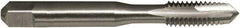 Vermont Tap & Die - #6-32 UNC, 3 Flute, Bright Finish, High Speed Steel Spiral Point Tap - Plug Chamfer, Right Hand Thread, 2" OAL, 3/8" Thread Length, 3.58mm Shank Diam, 2B Class of Fit, Series 3112HD - Exact Industrial Supply
