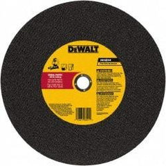 DeWALT - 20" 24 Grit Aluminum Oxide Cutoff Wheel - 0.188" Thick, 1" Arbor, 3,000 Max RPM, Use with Stationary Tools - USA Tool & Supply