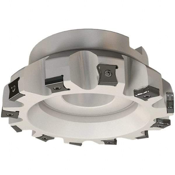 Iscar - 4" Cut Diam, 1-1/2" Arbor Hole, 0.118" Max Depth of Cut, 86° Indexable Chamfer & Angle Face Mill - 10 Inserts, LN.. 1506.. Insert, Right Hand Cut, 10 Flutes, Series TangMill - USA Tool & Supply