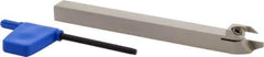 Iscar - External Thread, 0.395" Max Depth of Cut, 0.055" Min Groove Width, 4.7" OAL, Right Hand Indexable Grooving Cutoff Toolholder - 3/8" Shank Height x 3/8" Shank Width, DG.. Insert Style, DGT Toolholder Style, Series Do-Grip - USA Tool & Supply