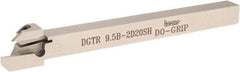 Iscar - External Thread, 0.395" Max Depth of Cut, 0.075" Min Groove Width, 4.7" OAL, Right Hand Indexable Grooving Cutoff Toolholder - 3/8" Shank Height x 3/8" Shank Width, DG.. Insert Style, DGT Toolholder Style, Series Do-Grip - USA Tool & Supply