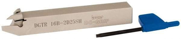 Iscar - DGT, External, Right Hand, 3mm Max Depth of Cut, 1.9 to 2.5mm Groove Width, Indexable Grooving Tool Holder - DG.. Insert Compatibility, 16mm Shank Height, 16mm Shank Width, 120mm OAL - USA Tool & Supply