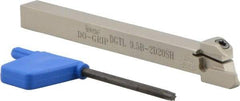 Iscar - External Thread, 0.395" Max Depth of Cut, 0.075" Min Groove Width, 4.7" OAL, Left Hand Indexable Grooving Cutoff Toolholder - 3/8" Shank Height x 3/8" Shank Width, DG.. Insert Style, DGT Toolholder Style, Series Do-Grip - USA Tool & Supply