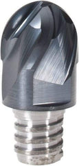 Iscar - MM EB Grade IC908 Carbide Ball Nose Milling Tip Insert - TiAlN Finish, 4 Flutes, 5/8" Cutting Diam, 0.47" Depth of Cut, 0.8" Extension, 5/16" Cnr Rad, 30° Helix - USA Tool & Supply