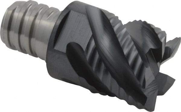 Iscar - MM ERS Grade IC908 Carbide End Milling Tip Insert - TiAlN Finish, 5 Flutes, 5/8" Cutting Diam, 0.47" Depth of Cut, 0.8" Extension, 45° Helix - USA Tool & Supply