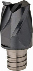 Iscar - MM EC Grade IC908 Carbide End Milling Tip Insert - TiAlN Finish, 4 Flutes, 3/4" Cutting Diam, 0.62" Depth of Cut, 1" Extension, 0.03" Cnr Rad, 30° Helix - USA Tool & Supply
