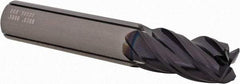 SGS - 1/2", 4 Flute, Single End, Solid Carbide, 0.03" Corner Radius End Mill - 3" OAL, Right Hand Flute, 1" LOC, Right Hand Cut - USA Tool & Supply