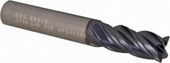 SGS - 3/8", 4 Flute, Single End, Solid Carbide, 0.01" Corner Radius End Mill - 2-1/2" OAL, Right Hand Flute, 7/8" LOC, Right Hand Cut - USA Tool & Supply