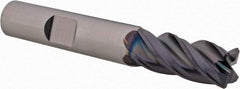 SGS - 3/8", 4 Flute, Single End, Solid Carbide, 0.03" Corner Radius End Mill - 2-1/2" OAL, Right Hand Flute, 7/8" LOC, Right Hand Cut - USA Tool & Supply