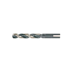 Mechanics Drill Bit: 1/2″ Dia, 135 ™, High Speed Steel, Flat Shank, Split Point Black Finish, 5 ″ OAL, RH Cut, Series 1875R