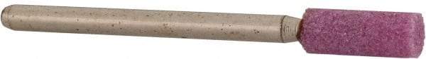 Made in USA - 3/16" Head Diam x 1/2" Thickness, W154, Cylinder End, Aluminum Oxide Mounted Point - Medium Grade - USA Tool & Supply