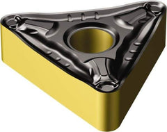 Sandvik Coromant - TNMG431 PM Grade 4335 Carbide Turning Insert - TiCN/AI2O3/TiN Finish, 60° Triangle, 1/2" Inscr Circle, 3/16" Thick, 1/64" Corner Radius - USA Tool & Supply