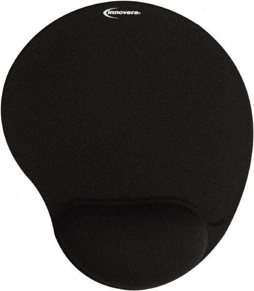 innovera - 8-7/8" x 10-3/8" x 1" Black Mouse Pad - Use with Mouse - USA Tool & Supply