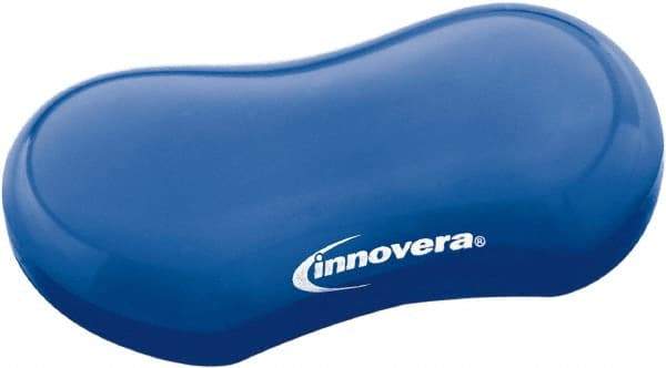 innovera - 3-1/8" x 4-3/4" x 1" Blue Wrist Rest - Use with Mouse - USA Tool & Supply