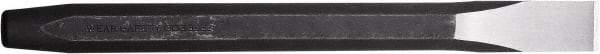 Paramount - 12" OAL x 1/2" Blade Width Cold Chisel - 1/2" Tip, 7/16" Stock, Steel Handle - USA Tool & Supply