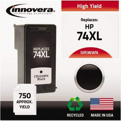 innovera - Black Inkjet Printer Cartridge - Use with HP Deskjet D4260, D4360, Officejet J5750, J5780, J6480, Photosmart C4240, C4250, C4280, C4350, C4380, C4385, C4480, C4580, C5240, C5250, C5280, C5580, D5345, D5360 - USA Tool & Supply