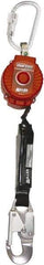 Miller - 6' Long, 400 Lb Capacity, Vectran/Polyester Fall Limiter - Aluminum Locking Snap Hook Connector, Aluminum Carabiner Connector, Black - USA Tool & Supply