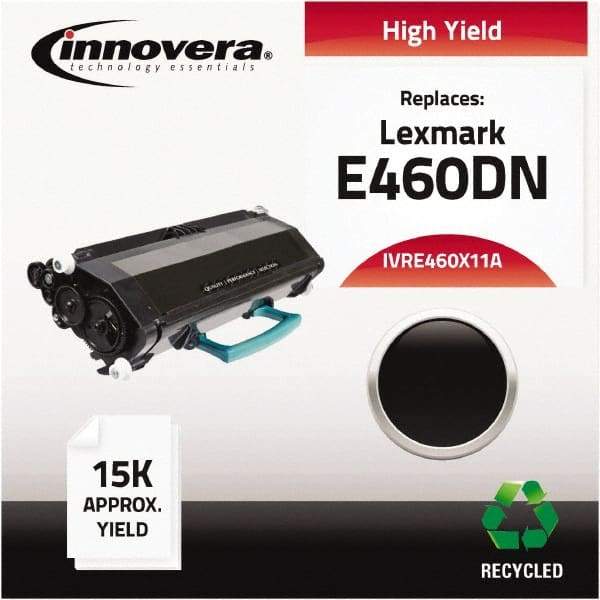 innovera - Black Toner Cartridge - Use with Lexmark E460dn, E460dw, E462DTN, X463DE, X464DE, X466DE - USA Tool & Supply