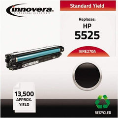 innovera - Black Toner Cartridge - Use with HP Color LaserJet Enterprise CP5520, CP5525n, CP5525dn, CP5525xh - USA Tool & Supply