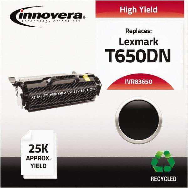 innovera - Black Toner Cartridge - Use with Lexmark T650dn, T650dtn, T650n, T652dn, T652dtn, T652n, T654dn, T654dtn, T654n,, Lexmark X651de, X652de, X654de, X656de, X656dte, X658de, X658dfe, X658dme, X658dte, X658dtfe, X658dtme - USA Tool & Supply