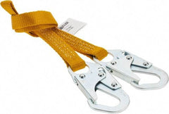 Miller - 4' Long, 310 Lb Capacity, 1 Leg Locking Snap Hook Harness Lanyard - 1-1/2" Diam, Polyester, Locking Snap Hook Anchorage Connection - USA Tool & Supply