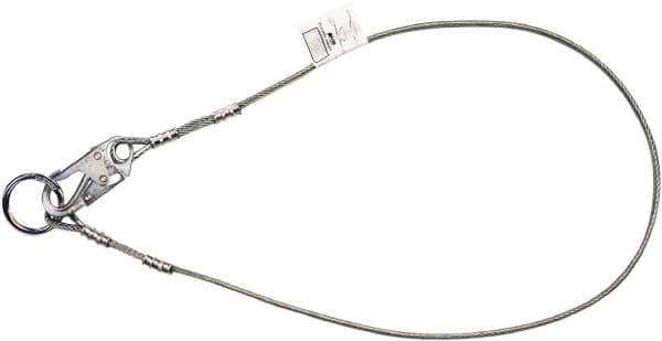Miller - 6' Long, 3" Eye Length, O-Ring Cable Sling - 5,000 Lb Capacity, Steel & Vinyl Coated Wire Rope - USA Tool & Supply