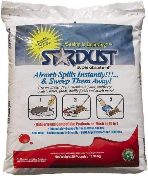 Stardust Spill Products - 1.5 Cu Ft Bag Amorphous Alumina Silicate Granular Absorbent - Universal Use - USA Tool & Supply