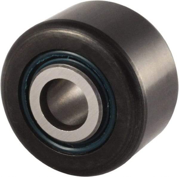 RBC Bearings - 5/16" Bore, 1-1/8" Roller Diam x 5/8" Roller Width, Carbon Steel Sealed Yoke Cam Follower - 3,000 Lb Dynamic Load Capacity, 0.6925" Overall Width - USA Tool & Supply