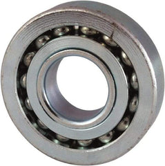 Nice - 1" Bore Diam, 2" OD, Open Unground Full Complement Radial Ball Bearing - 1/2" Wide, 1 Row, Round Bore, 1,737 Lb Dynamic Capacity - USA Tool & Supply