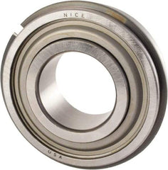 Nice - 5/8" Bore Diam, 1-3/4" OD, Double Seal Precision Ground Radial Ball Bearing - 5/8" Wide, 1 Row, Round Bore, 1,025 Lb Static Capacity, 2,595 Lb Dynamic Capacity - USA Tool & Supply