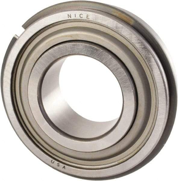Nice - 1/2" Bore Diam, 1-3/4" OD, Double Seal Precision Ground Radial Ball Bearing - 5/8" Wide, 1 Row, Round Bore, 1,025 Lb Static Capacity, 2,595 Lb Dynamic Capacity - USA Tool & Supply