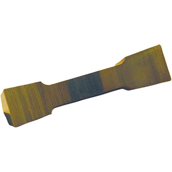 Tool-Flo - 188VDB Grade AC50C, 4.78mm Cutting Width Carbide Grooving Insert - Neutral, 0.03" Corner Radius, AlTiN Finish - USA Tool & Supply