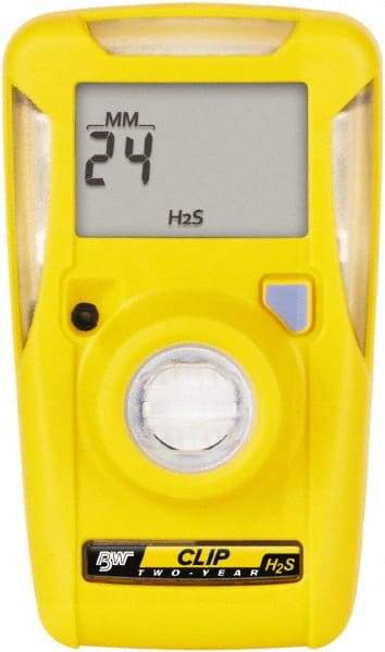 BW Technologies by Honeywell - Visual, Vibration & Audible Alarm, LCD Display, Single Gas Detector - Monitors Hydrogen Sulfide, -40 to 50°C Working Temp - USA Tool & Supply