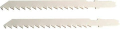 Disston - 3-1/2" Long, 6 Teeth per Inch, Carbon Steel Jig Saw Blade - Toothed Edge, 0.067" Thick, U-Shank, Raker Tooth Set - USA Tool & Supply