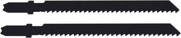 Disston - 2-3/4" Long, 8 Teeth per Inch, Carbon Steel Jig Saw Blade - Toothed Edge, 0.067" Thick, U-Shank, Raker Tooth Set - USA Tool & Supply