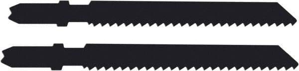 Disston - 3-1/8" Long, 10 Teeth per Inch, Carbon Steel Jig Saw Blade - Toothed Edge, 0.067" Thick, U-Shank, Raker Tooth Set - USA Tool & Supply