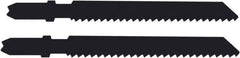 Disston - 3-1/2" Long, 10 Teeth per Inch, Carbon Steel Jig Saw Blade - Toothed Edge, 0.067" Thick, U-Shank, Raker Tooth Set - USA Tool & Supply