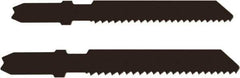 Disston - 3-1/8" Long, 12 Teeth per Inch, Carbon Steel Jig Saw Blade - Toothed Edge, 0.067" Thick, U-Shank, Raker Tooth Set - USA Tool & Supply