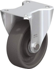 Blickle - 6" Diam x 2" Wide x 7-1/2" OAH Top Plate Mount Rigid Caster - Heat-Resistant Nylon, 770 Lb Capacity, Ball Bearing, 5-1/2 x 4-3/8" Plate - USA Tool & Supply