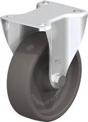 Blickle - 5" Diam x 1-9/16" Wide x 5-7/8" OAH Top Plate Mount Rigid Caster - Heat-Resistant Nylon, 660 Lb Capacity, Plain Bore Bearing, 3-15/16 x 3-3/8" Plate - USA Tool & Supply