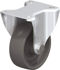 Blickle - 4" Diam x 1-1/2" Wide x 4-59/64" OAH Top Plate Mount Rigid Caster - Heat-Resistant Nylon, 550 Lb Capacity, Plain Bore Bearing, 3-15/16 x 3-3/8" Plate - USA Tool & Supply