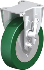 Blickle - 8" Diam x 2" Wide x 9-41/64" OAH Top Plate Mount Rigid Caster - Polyurethane-Elastomer Blickle Softhane, 1,760 Lb Capacity, Ball Bearing, 5-1/2 x 4-3/8" Plate - USA Tool & Supply