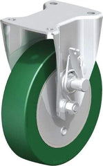 Blickle - 8" Diam x 2" Wide x 9-41/64" OAH Top Plate Mount Rigid Caster - Polyurethane-Elastomer Blickle Softhane, 1,760 Lb Capacity, Ball Bearing, 5-1/2 x 4-3/8" Plate - USA Tool & Supply