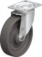 Blickle - 8" Diam x 2" Wide x 9-1/4" OAH Top Plate Mount Swivel Caster - Heat-Resistant Nylon, 770 Lb Capacity, Ball Bearing, 5-1/2 x 4-3/8" Plate - USA Tool & Supply