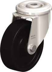Blickle - 4" Diam x 1-3/16" Wide x 4-59/64" OAH Hollow Kingpin Mount Swivel Caster - Heat-Resistant Phenolic Resin, 275 Lb Capacity, Plain Bore Bearing, Hollow Kingpin Stem - USA Tool & Supply