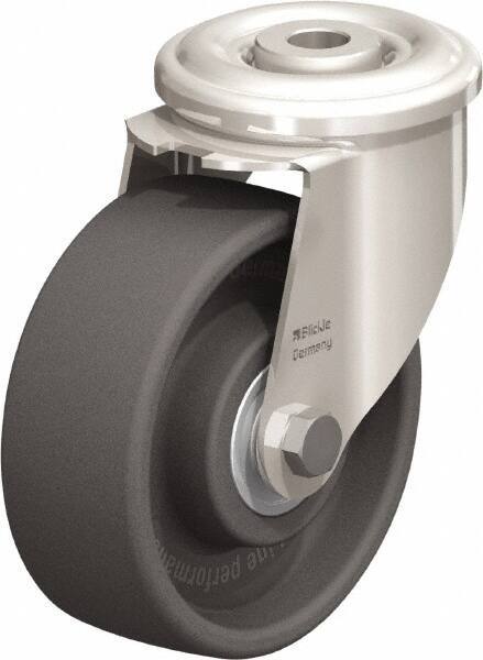Blickle - 4" Diam x 1-1/2" Wide x 4-59/64" OAH Hollow Kingpin Mount Swivel Caster - Heat-Resistant Nylon, 330 Lb Capacity, Ball Bearing, Hollow Kingpin Stem - USA Tool & Supply