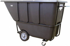 Wesco Industrial Products - 2,100 Lb Load Capacity, 1 Cu Yd, Polyethylene Tilt Truck - 32" Wide x 72-3/4" Long x 37" High, Black - USA Tool & Supply